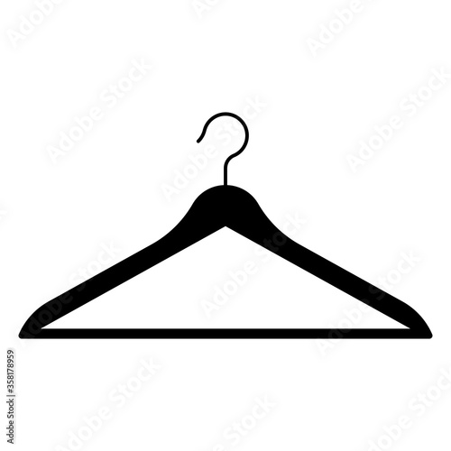 Classic clothes hanger. Simple vector template.