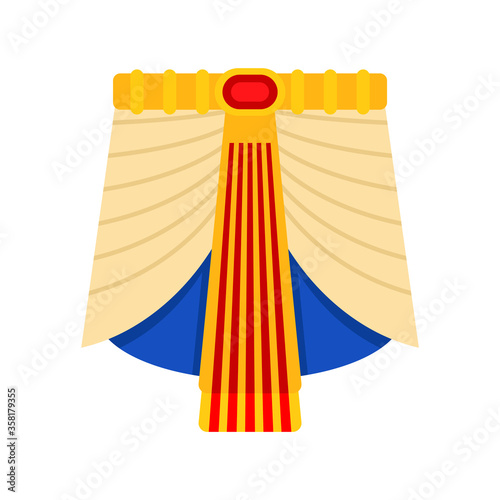 Pharaoh Loincloth isolated. Rulers of ancient Egypt clothes