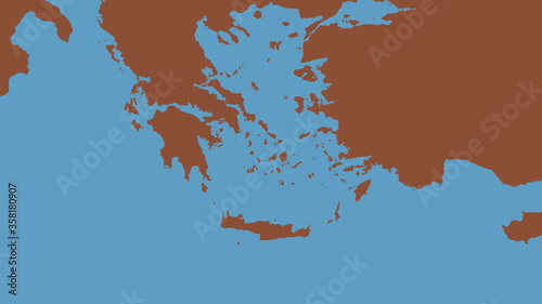 Aegean Sea tectonic plate - raster. Pattern photo