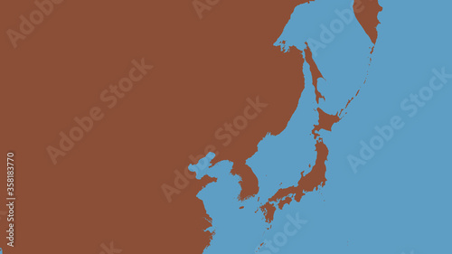 Amur tectonic plate - raster. Pattern photo