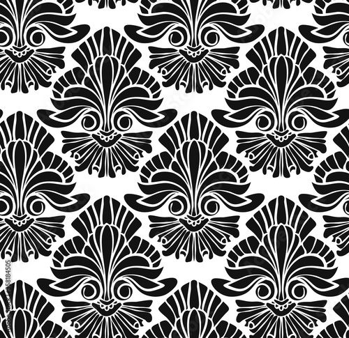 art deco colorful vector pattern damask