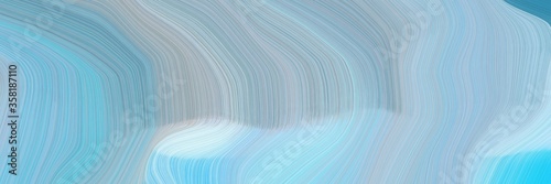abstract and smooth elegant graphic background with pastel blue, medium turquoise and lavender color. modern curvy waves background illustration © Eigens