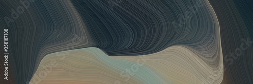 abstract and smooth elegant graphic background with dark slate gray, gray gray and very dark blue color. contemporary waves illustration