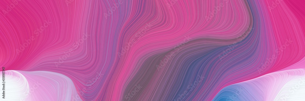 Fototapeta premium abstract and smooth elegant graphic with waves. curvy background illustration with mulberry , lavender and dark slate blue color