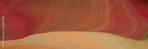 abstract and smooth dynamic elegant graphic. modern soft curvy waves background design with sienna  dark khaki and chocolate color