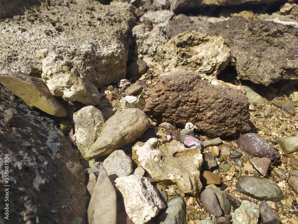 Stones in the beach