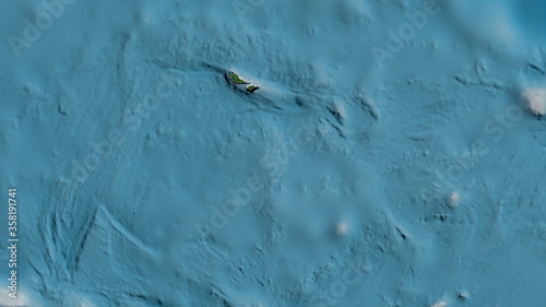 Futuna tectonic plate - raster. Satellite