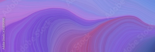 colorful and elegant vibrant artistic art design graphic with modern waves background design with medium purple, light pastel purple and antique fuchsia color © Eigens