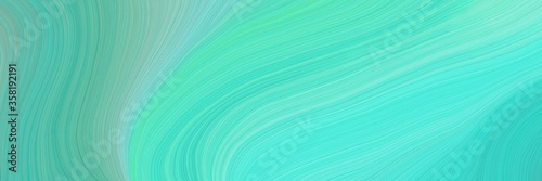 colorful and elegant vibrant abstract artistic waves graphic with modern waves background illustration with medium turquoise, sky blue and cadet blue color