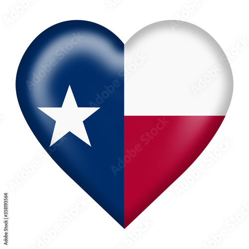 Texas flag heart button isolated on white with clipping path Free Download Texas flag heart button isolated on white with clipping path - GFXLoad