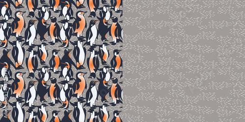 AS_Pattern_set_Penguin_Allover_Print_Coordinated_Footprint_Gray_Background