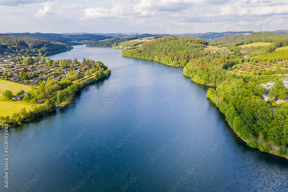 bigge lake sauerland german from above bigge lake sauerland german from above
