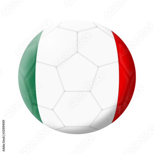 Italy soccer ball football illustration isolated on white with clipping path
