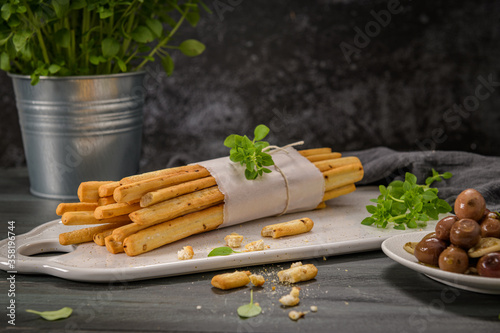 Grissini bread sticks photo