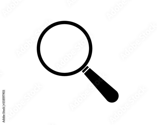 Search icon / zoom icon / Magnifying glass vector icon - modern and simple flat symbol for web site, mobile, logo, app, UI