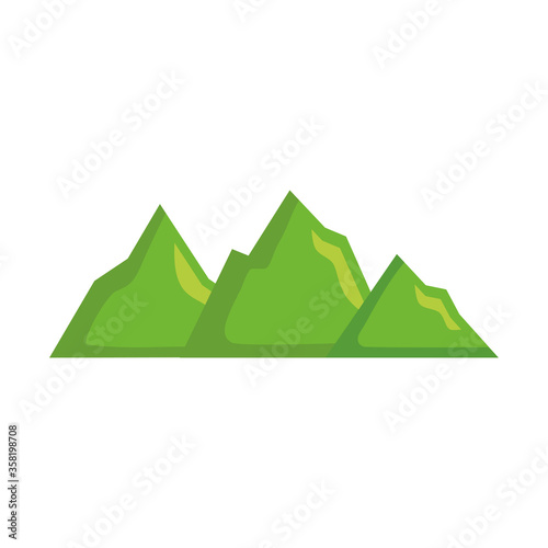 Isolated landscape mountains vector design © Gstudio