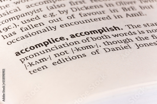 Photos Dictionary definition of the word accomplice