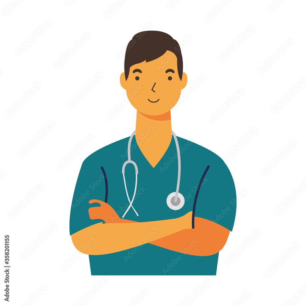 male doctor with uniform vector design male doctor with uniform vector design