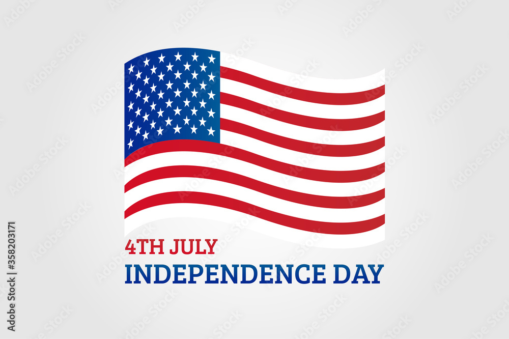 4th July Independence Day Flag Illustration 4th July Independence Day Flag Illustration