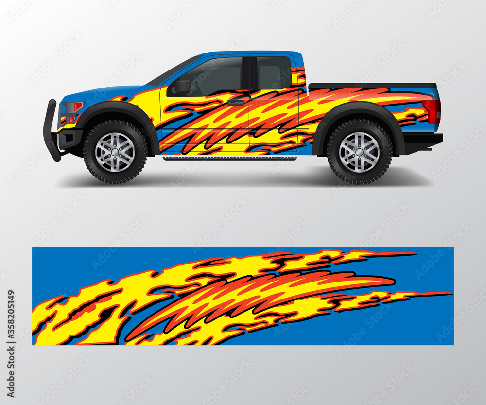 custom livery race rally offroad car vehicle sticker and tinting. Car wrap decal design vector custom livery race rally offroad car vehicle sticker and tinting. Car wrap decal design vector