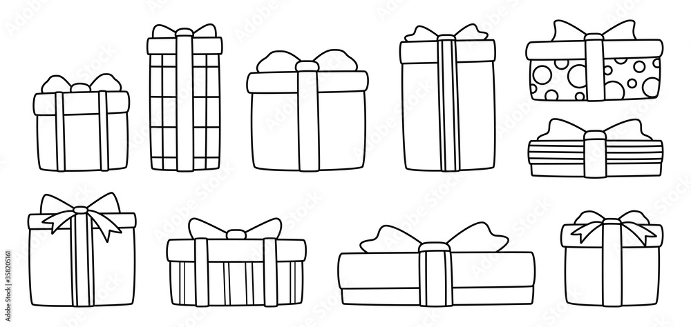 flat box outline clipart