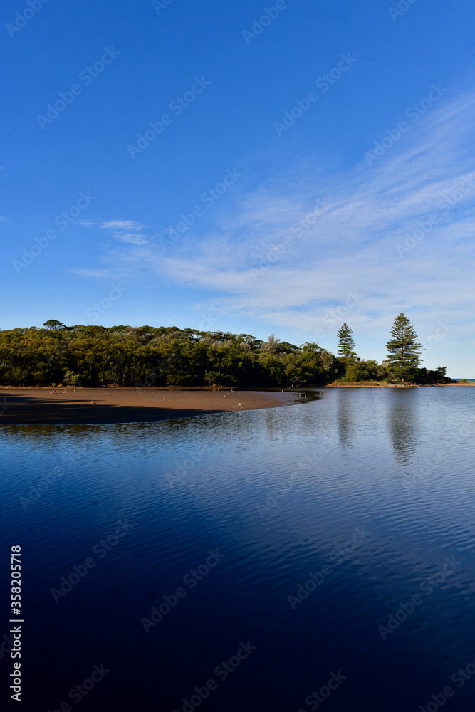 A view of Puckeys Lagoon  near, Wollongong, Australia