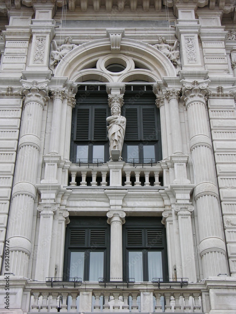Trieste, Italy, City Hall, Detail