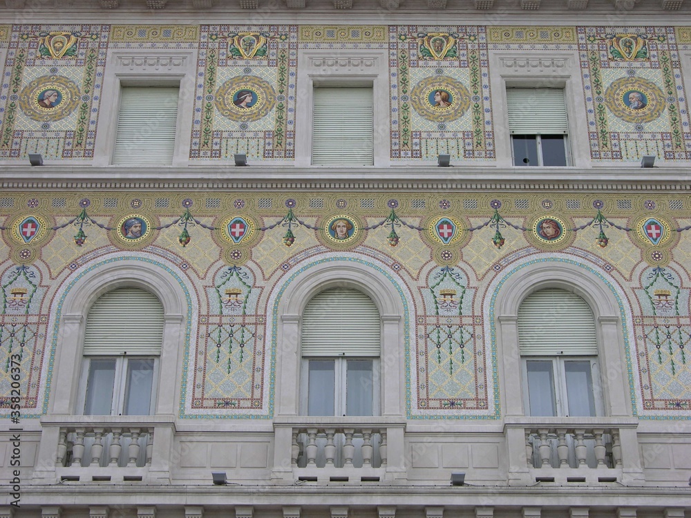 Trieste, Italy, Palazzo del Governo, Detail