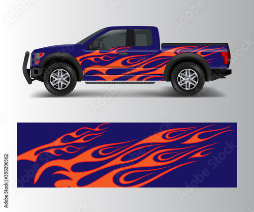 Truck And Vehicle car racing graphic for wrap and vinyl sticker