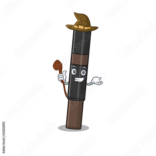 Eyebrow pencil funny but sneaky witch cartoon character design photo