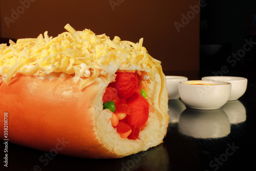 delicious and traditional Brazilian hot dog