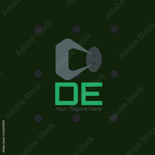 code logo with padlock abstrack icon