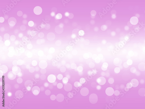 Bokeh colorful glows sparkle beautiful Valentines Day concept. Abstract violet Bokeh circles for Christmas background. Purple blur abstract background.