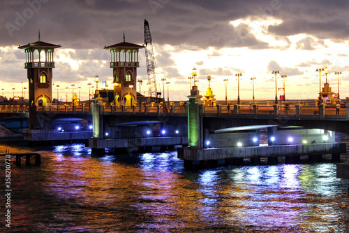 view of stanley bridge,Alexandri, Egypt photo