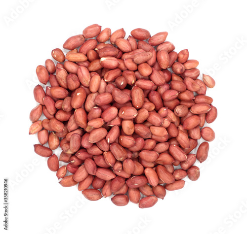 peanuts on white background