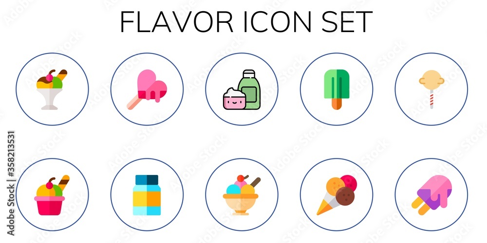 Modern Simple Set of flavor Vector flat Icons Modern Simple Set of flavor Vector flat Icons