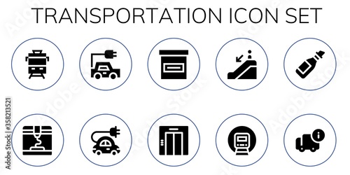 transportation icon set