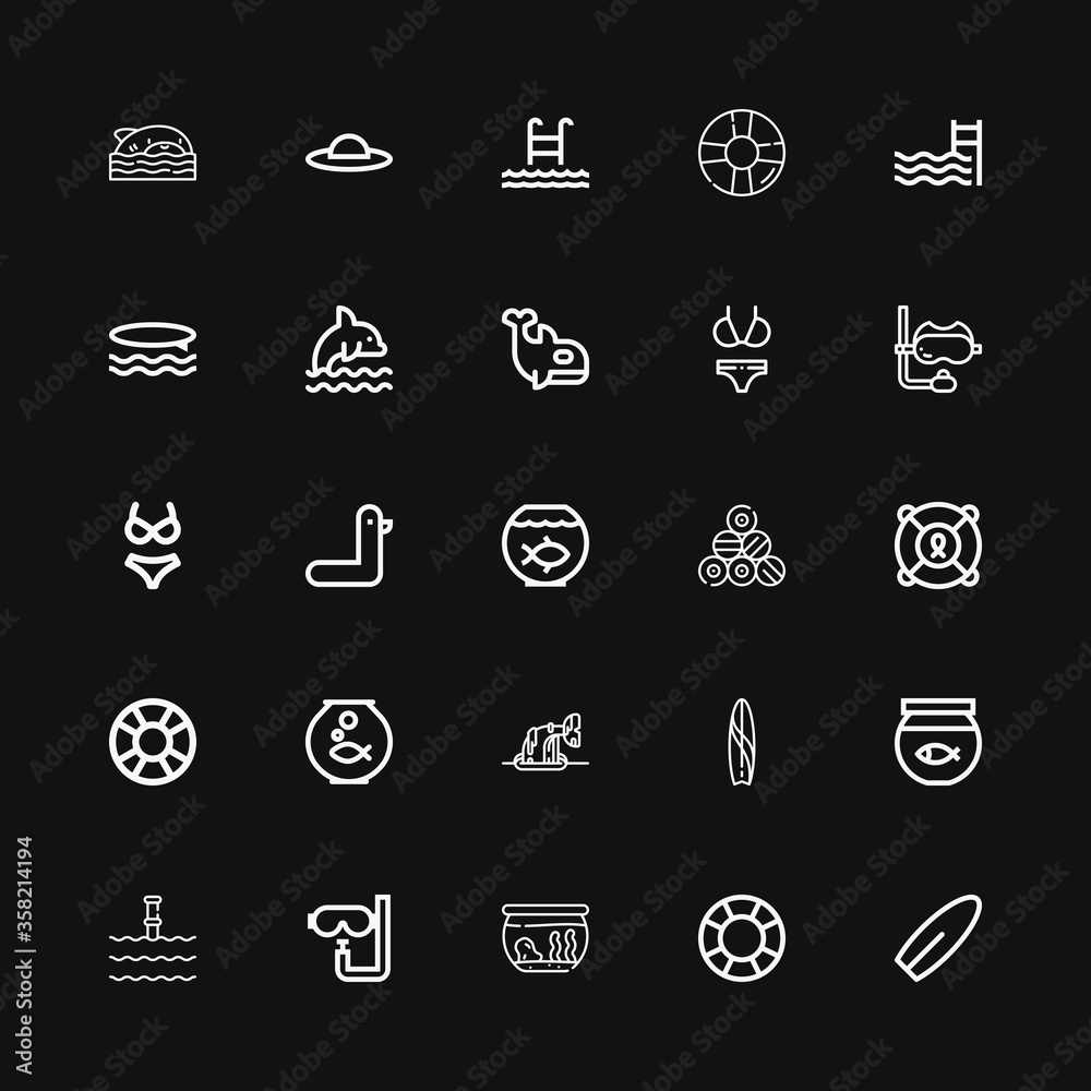 Editable 25 swim icons for web and mobile