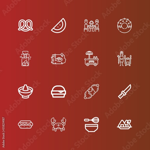 Editable 16 eat icons for web and mobile