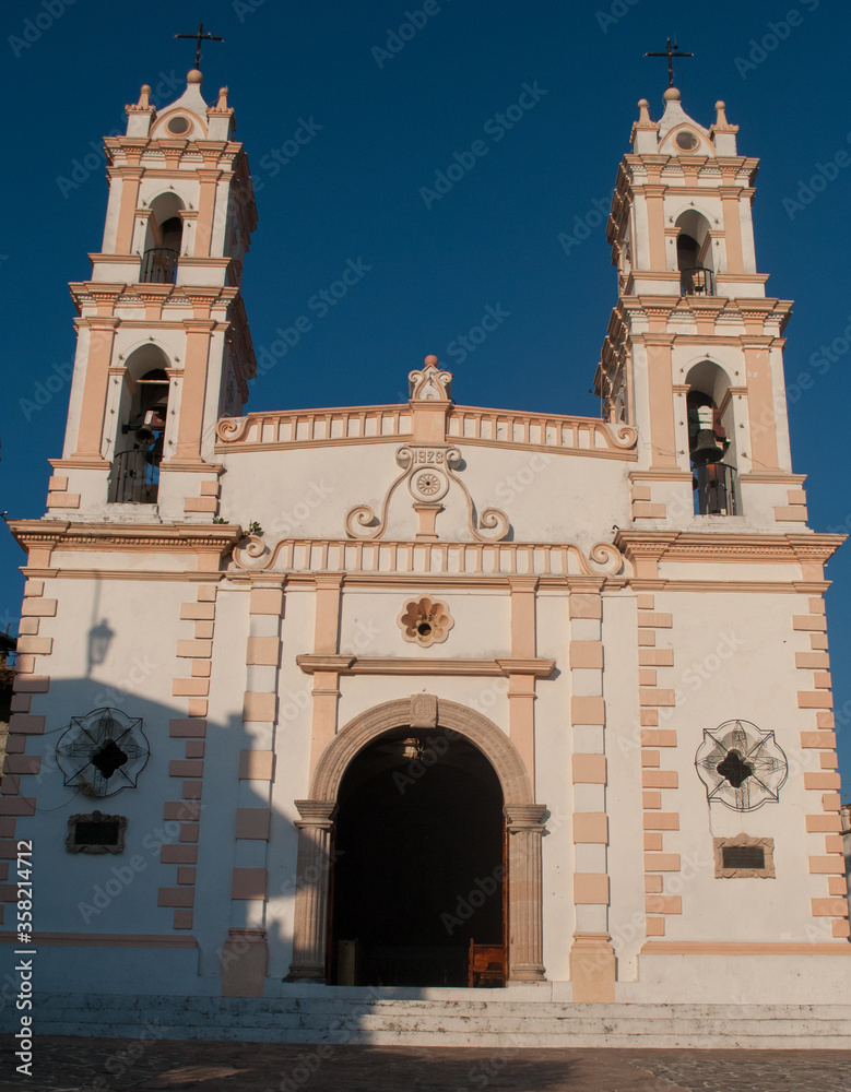 Portrait of a church in Taxco, Mexico