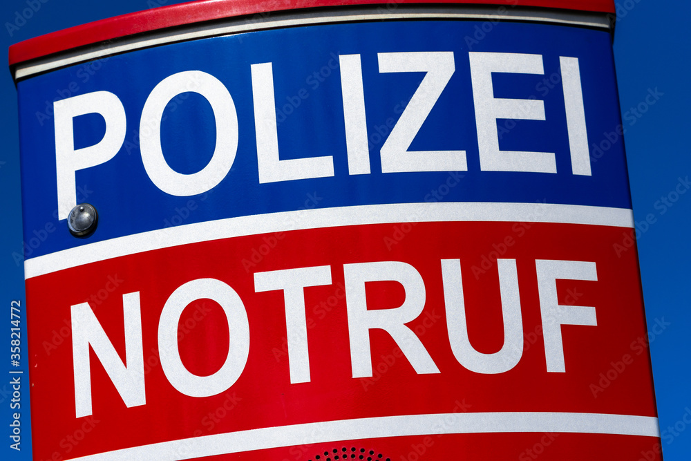 Fototapeta premium Polizeinotruf