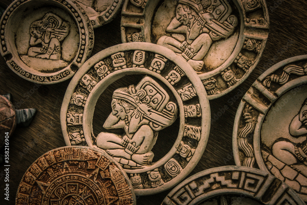 Naklejka premium Artesanía Yucateca. Cultura Maya