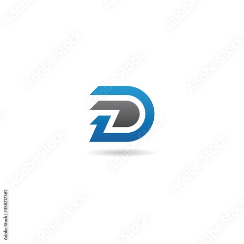 initial d logo design vector, icon, element, template