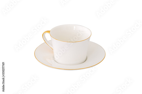 Teacup or Tea Cup Made with Ceramic Isolated on White Background