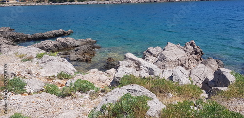 rocky coast of croatia photo