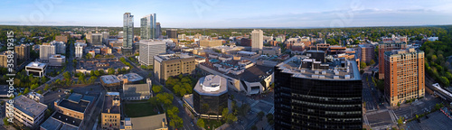 Aerial landscape of White Plains, New York