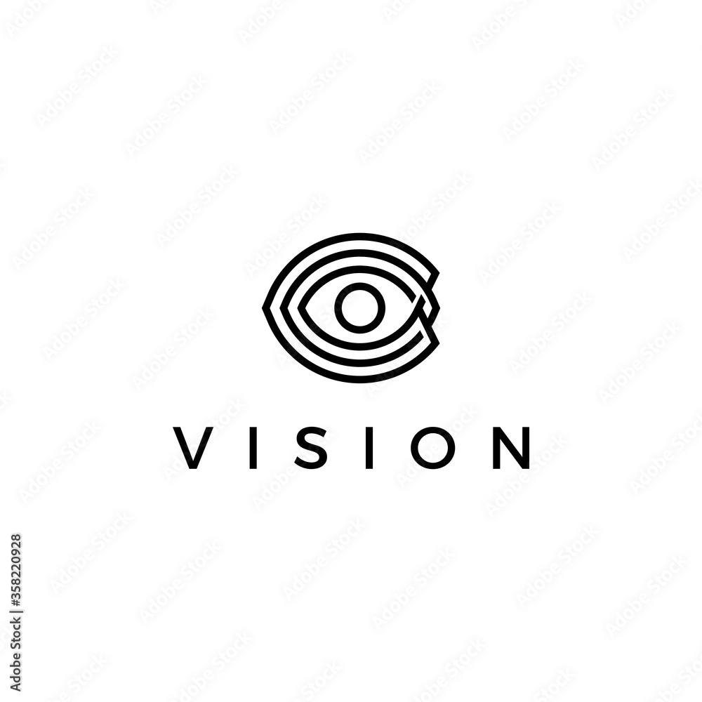 vision eye eyes logo vector icon illustration vision eye eyes logo vector icon illustration