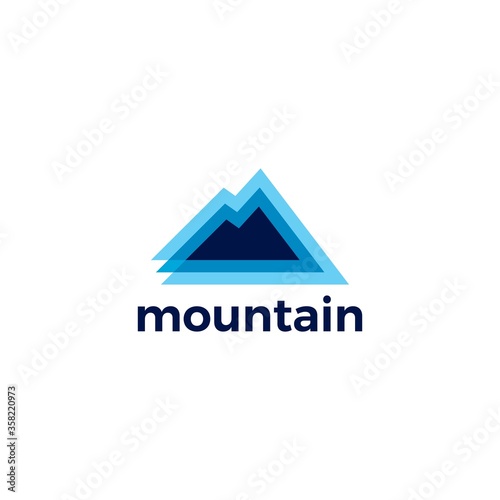 mountain logo vector icon illustration