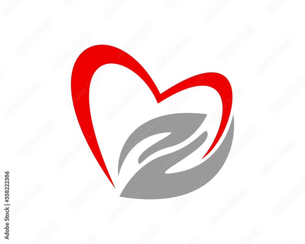 love heart with hand care inside love heart with hand care inside