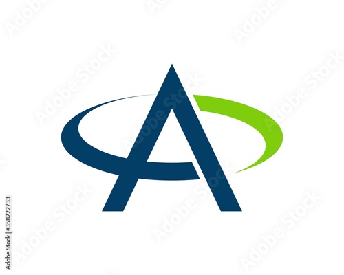 A Letter and green swoosh